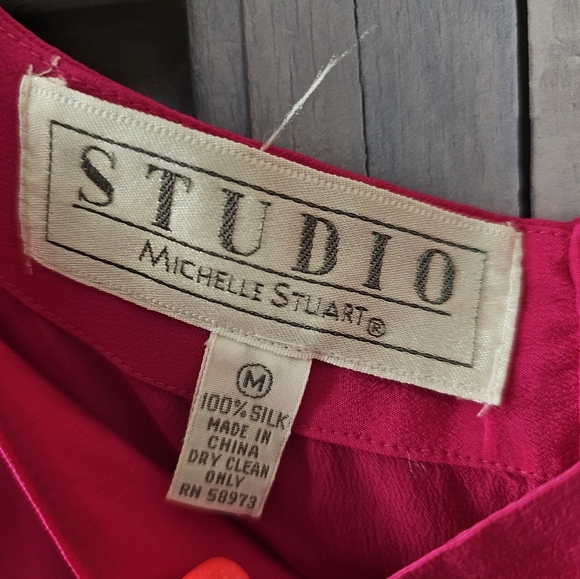 Studio Silk Hot Pink Tank Top - M - Picture 2 of 8